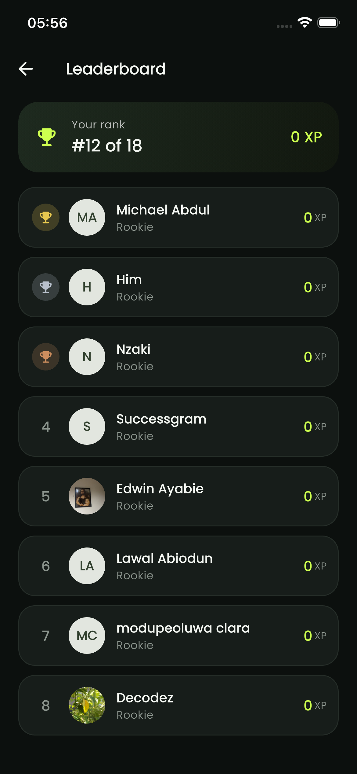 Feature Screen
